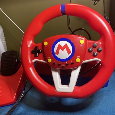 Mario Kart Nintendo Switch Steering Wheel & Pedals HORI NSW-204, TESTED