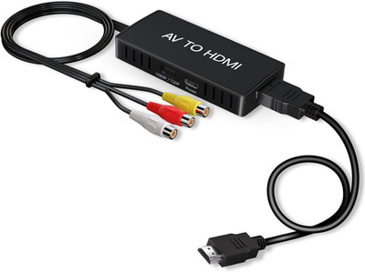 RCA to HDMI Converter, AV to HDMI Converter, 1080P Mini Composite to HDMI Adapte