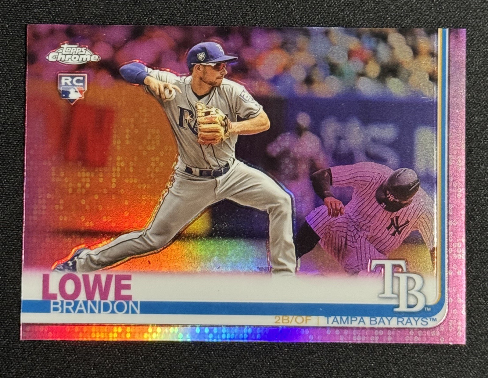 2019 Topps Chrome #151 Brandon Lowe Rookie Card RC Pink Refractor CLEAN/MINT