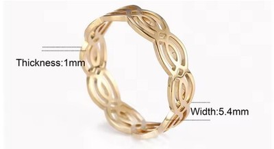 Stainless Steel Silver Celtic Knot Ring
