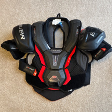 Bauer Vapor 3X Pro Intermediate Large Ice Hockey Chest Shoulder Pads Black/Red