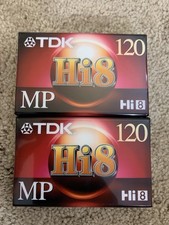 Lot Of 2 TDK Hi8 MP 120 min 8mm Camcorder Video Cassette Tape New Sealed Hi8MP