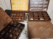 Lot of 4 Lawson Storage Cases /w 200+ Brass Fittings, Couplers, Aeroquip, Parker