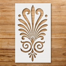 Curvy Elements Symmetrical Home Decor Reusable Plastic Stencil - StencilAir
