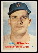 1957 Topps #126 Bob Wiesler  POOR