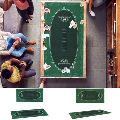 Profi Pokermatte für 6/12 Spieler mit Tragetasche, grün