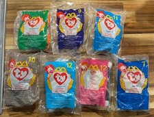 Lot of 7 1998 McDonald's TY Beanie Babies Stuffed Plushies SEALED