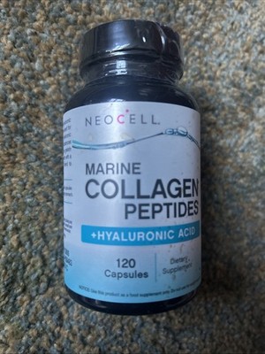 Marine Collagen Peptides | 120 Capsules | with Hyaluronic Acid | by NeoCell