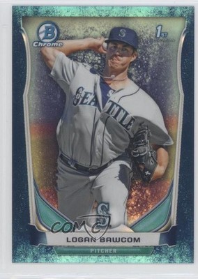 2014 Bowman Chrome Prospects Bubbles Refractor 71/99 Logan Bawcom #BCP81 2d9