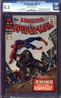 AMAZING SPIDER-MAN #43 CGC 4.5 OW/WH PAGES // 1ST FULL MJ WATSON + RHINO ORIGIN