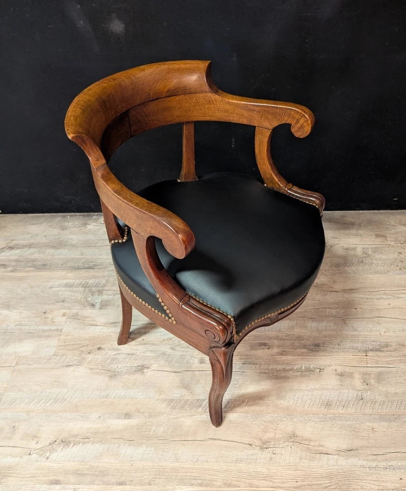 Fauteuil de bureau Restauration en noyer - Photo 3/4