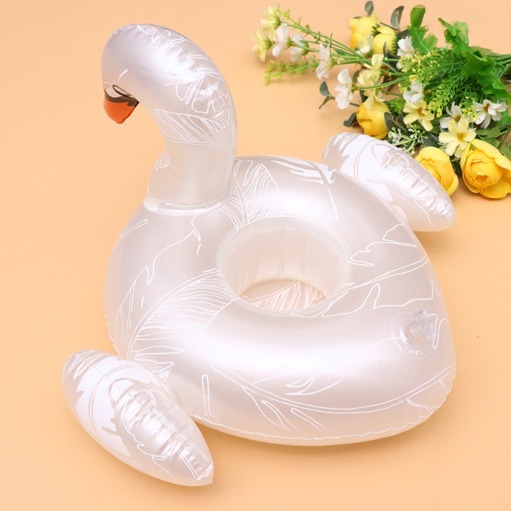 Flotadores inflables para piscina de montaña rusa con soporte para bebidas Swan Swim Beer Mat