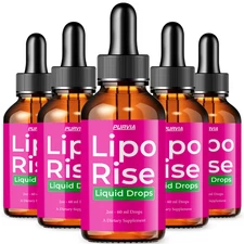 (5Pack) Lipo Rise Drops for Weight Loss Liporise Digestion Sexy Slim Body (10oz)