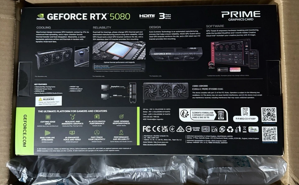 ASUS GeForce RTX 5080 PRIME OC Graphics Card PRIME-RTX5080-O16G - Image 2 of 2