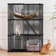 YINTATECH Cat Cage Indoor Enclosures DIY Cat Playpen Metal Kennel Large Hammock