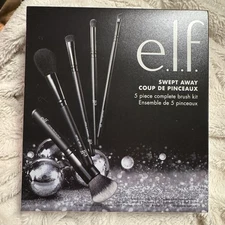ELF Flawless Face Makeup Brush Set Of 5 Swept Away - Sealed Box, Authentic