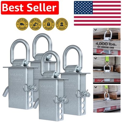 4-Pack Silver D-Ring Assembly - Easy Storage & Fits Standard Stake Pockets