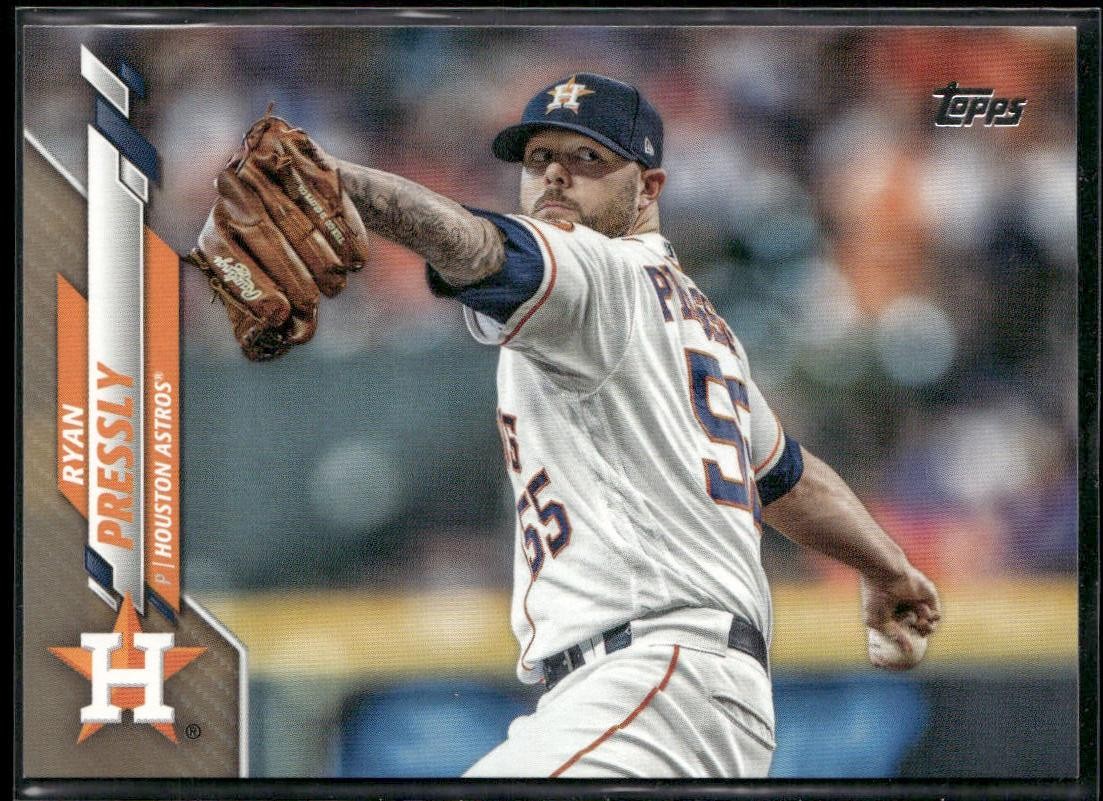 2020 Topps #163 Ryan Pressly Gold 1476/2020, Houston Astros