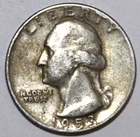 1953-S Washington Quarter - 90% Silver - Very Fine - #1647EA