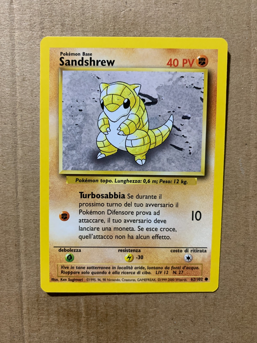 ITALIAN Sandshrew 62/102 Base Set - Common Pokemon Card - NM/Mint | eBay