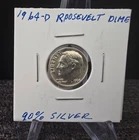 1964-D Roosevelt Dime 10c 90% Silver Coin Brilliant Uncirculated Condition