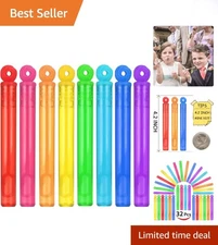 Rainbow-Themed Mini Bubble Wands - Perfect for Kids' Parties & Gifts, 32 Pack