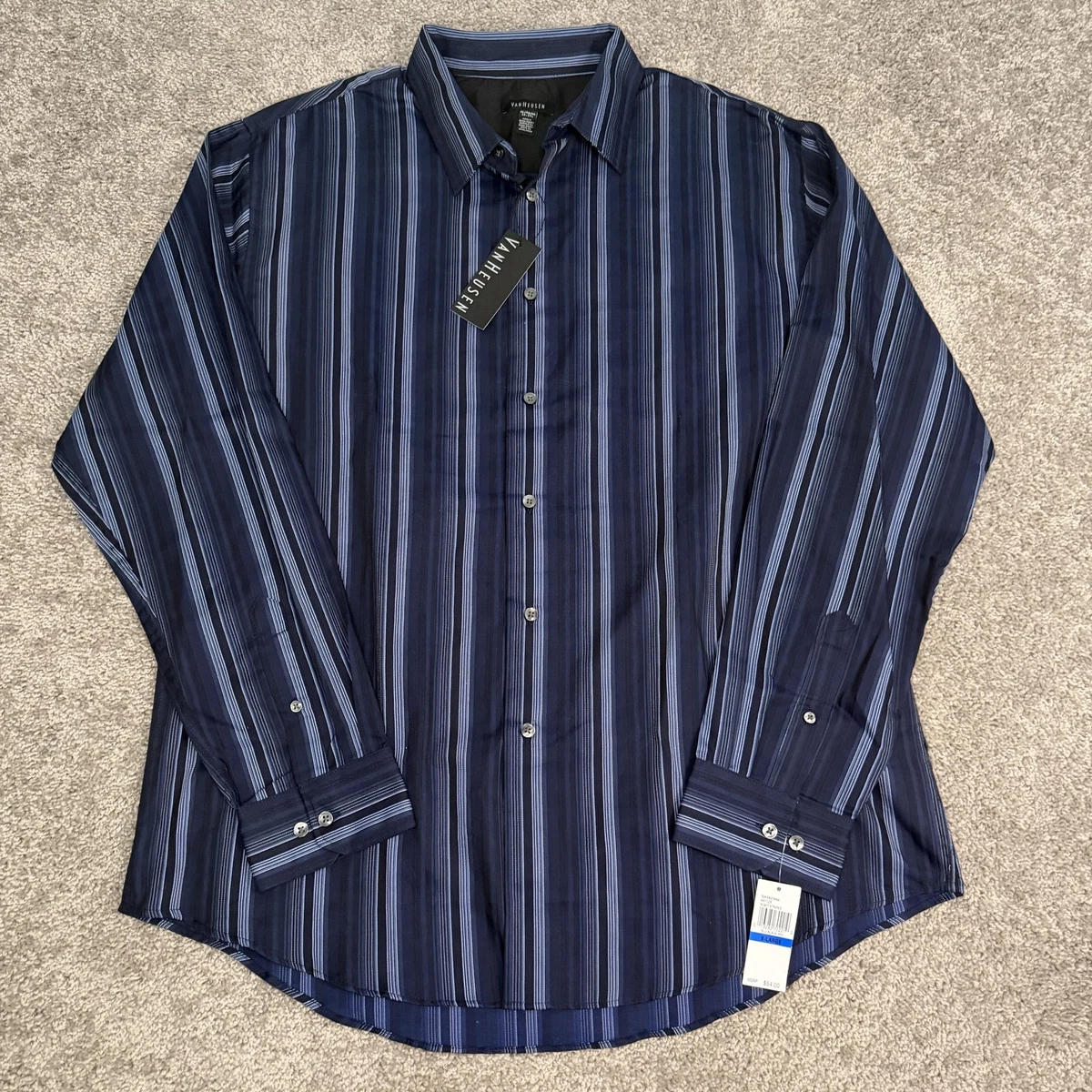 Van Heusen Point Striped Long Sleeve Men's Dress Shirts for sale | eBay