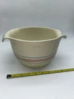 Vtg McCoy #129 Mixing Batter Bowl 2 Qt Pink Blue Stripe Country Farmhouse 5C