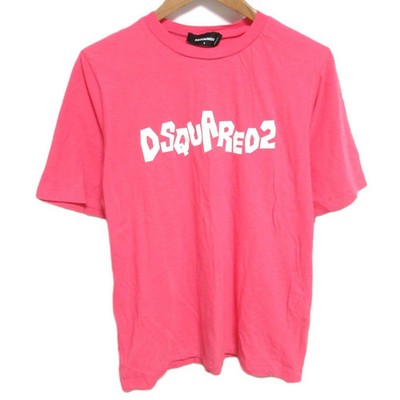 DSQUARED2 Logo Print Crew Neck TShirt Pink S 23SS Used Good