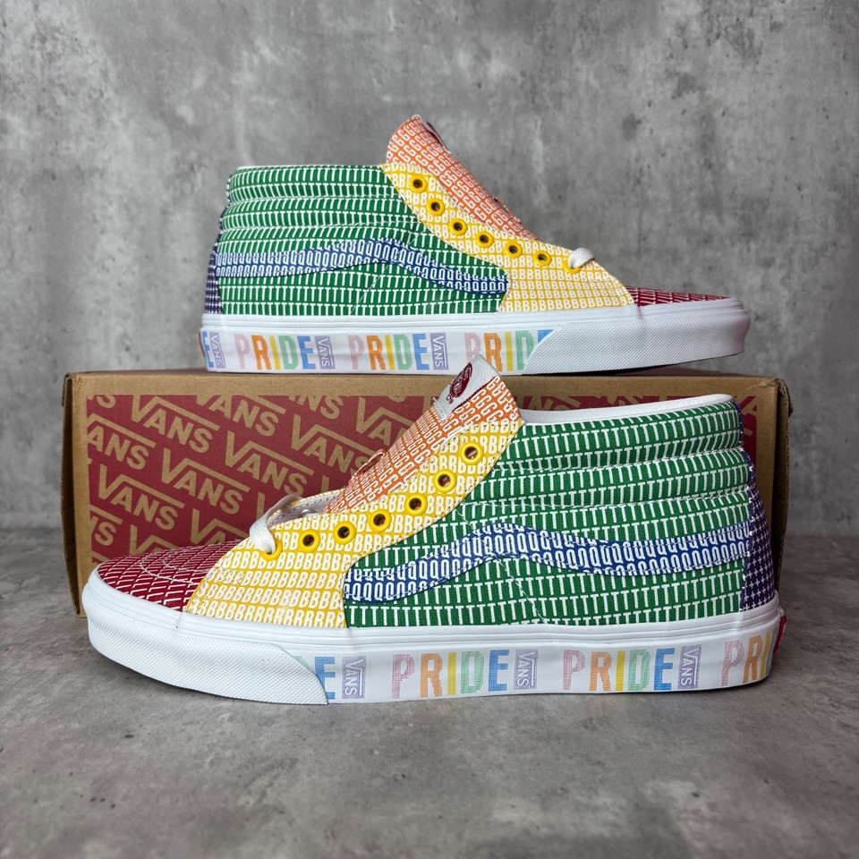 VANS Sk8-Mid Pride Trainers Multicolour/True White Multiple Sizes - VN0A3WM33WJ1