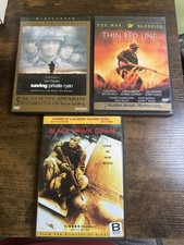 The Thin Red Line Saving Private Ryan Black Hawk Down 3 DVD Lot War Movies Free