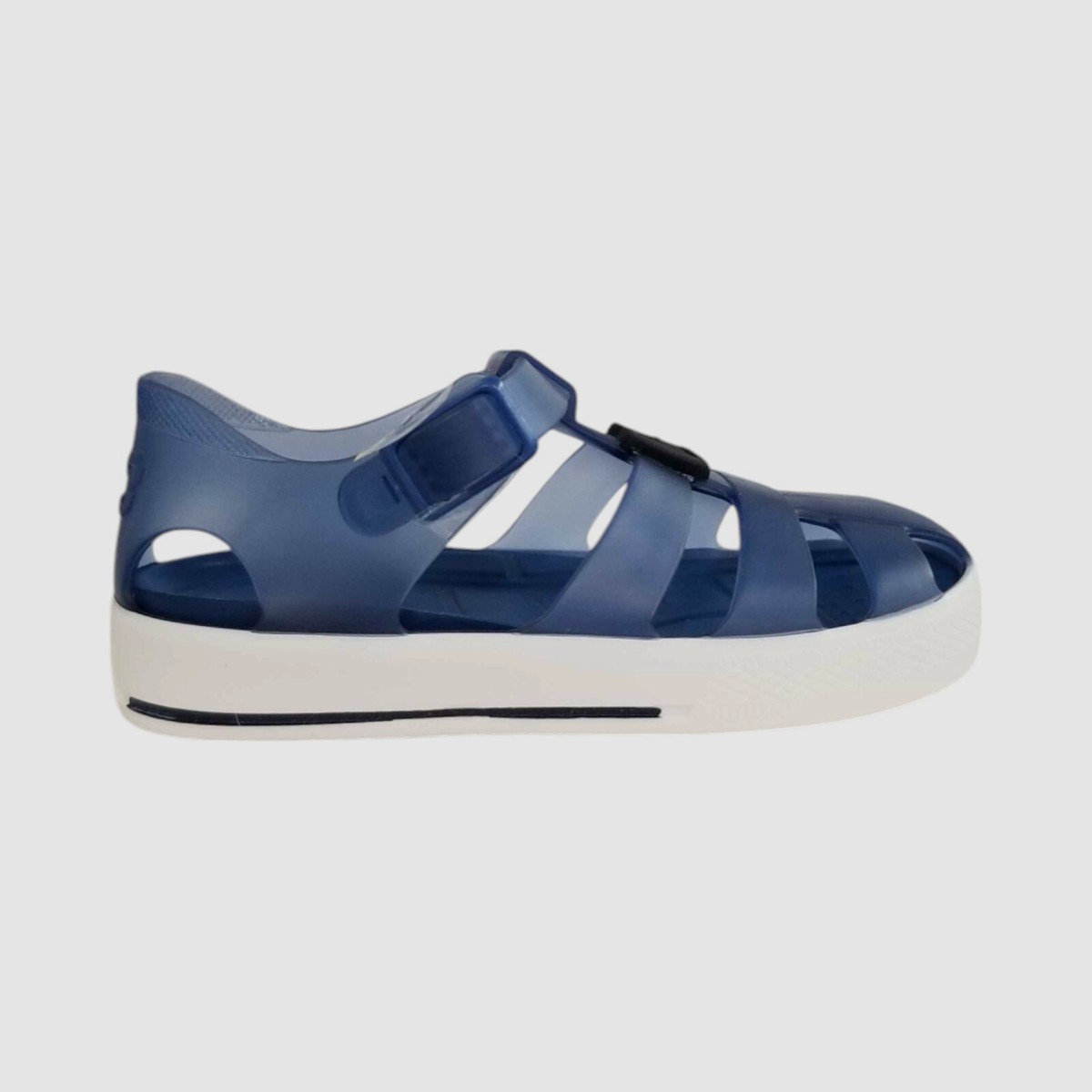 Dolce Gabbana Kids Boys Blue Logo Caged Jelly Sandals Size 23