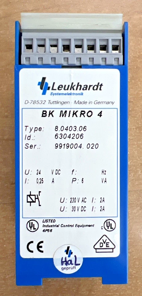 Leukhardt 8.0403.06 BK MIKRO 4 Controller Type Time Delay Relay - Image 2 of 4