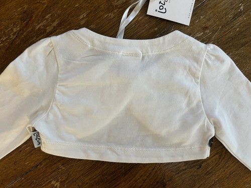Jottum - NWT - White Ruffled Bolero Cardigan Sweater | Size 12 Months - Picture 5 of 9