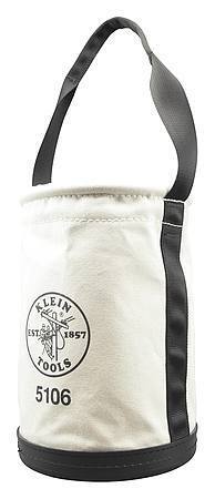 KLEIN TOOLS 5106 Bucket Bag,Canvas,Straight Wall,OffWhite 2DFN8 - Picture 2 of 2