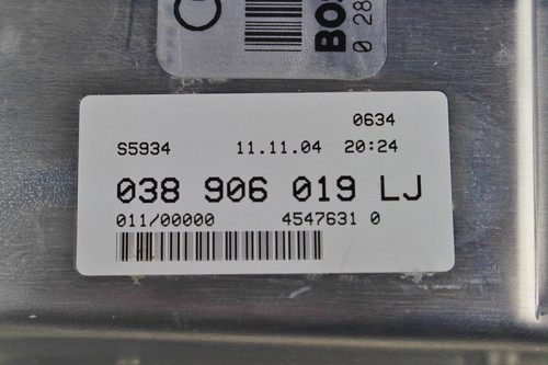 038906019LJ Original Audi A4 B6 8E 1.9 TDI AVF / 130 PS / 96 KW Motorsteuergerät - Picture 4 of 5