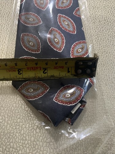 Wembley Starshine Mens Tie Blue Burgundy Paisley 57”L X 3 1/2”W - Picture 4 of 7