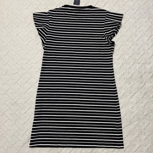 Tommy Hilfiger Black White Gray Striped T-Shirt Dress Size Medium MSRP $59.50 - Picture 8 of 9