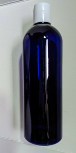 16 oz. or 4 oz. Plastic Bottle Cobalt Blue Bullet (Cosmo Round) with Flip Cap - Picture 8 of 20
