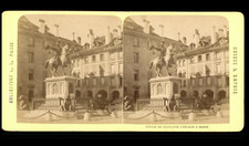 Switzerland, Bern, Statue of Rudolf d'Erlach, ca.1875, stereo print d