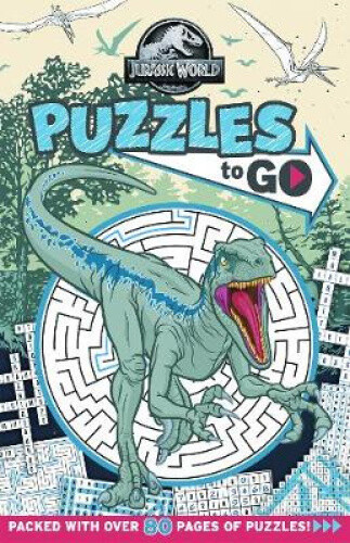Jurassic World Universal Puzzles to Go Paperback with 96 Pages