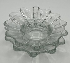 VTG Celestial Indiana Glass Set of 2 Candle or Trinket Plates Made in USA MCM