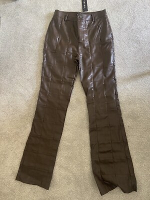 Faux Leather Motel Rocks Brown Leather Trousers Motel Rocks Faux - Main Image