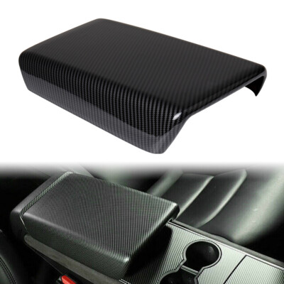 Carbon Fiber Center Console Armrest Hard Cover For Tesla Model 3/Y 2017-2023