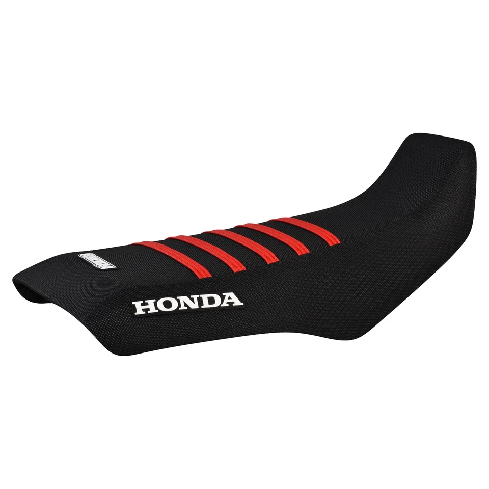 Funda de asiento Honda TRX 125 FOURTRAX 125 1985 - 1986 TODO NEGRO / ROJO ribs Logo #274 Foto 2 de 4