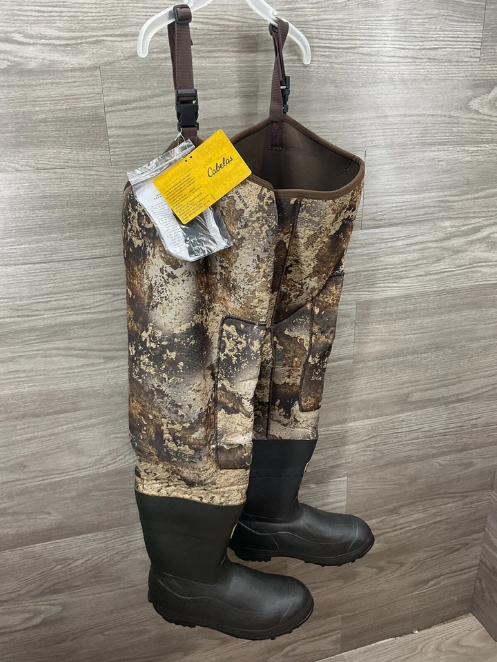 CABELAS Neoprene Hip Waders Camo Mens Size 14 Waterproof Thinsulate - Image 2 of 4