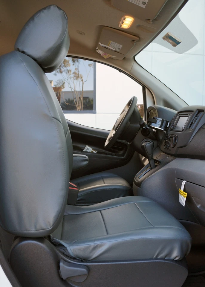 IGGEE S.LEATHER 定制座椅套适用于 2012 - 2021 尼桑 NV VAN 1500 2500 3500 — 第 3/4 张图片