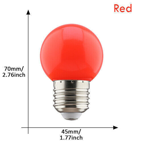 20× E27 LED Lampe Birne Leuchtmittel farbig bunt 3W Deko Lampe rot blau grün BE - Bild 28 von 36