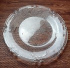 ELEMENTS 13" SATIN BELLS CHRISTMAS PLATTER DISH CLEAR GLASS IN BOX FROM 1995
