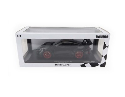 2023 PORSCHE 911 992 GT3 RS COUPE BLACK WITH RED RIMS 1:18 2023 PORSCHE 911 992 GT3 RS COUPE BLACK WITH RED RIMS 1:18
